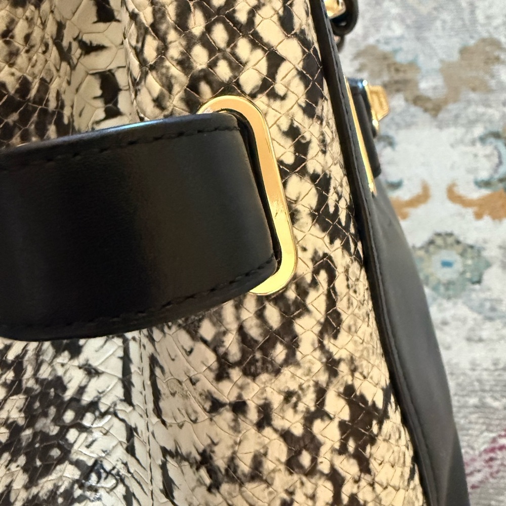 Coach 🐎 Swagger Carryall Colorblock Exotic Python 🐍 - Picture 6 of 11